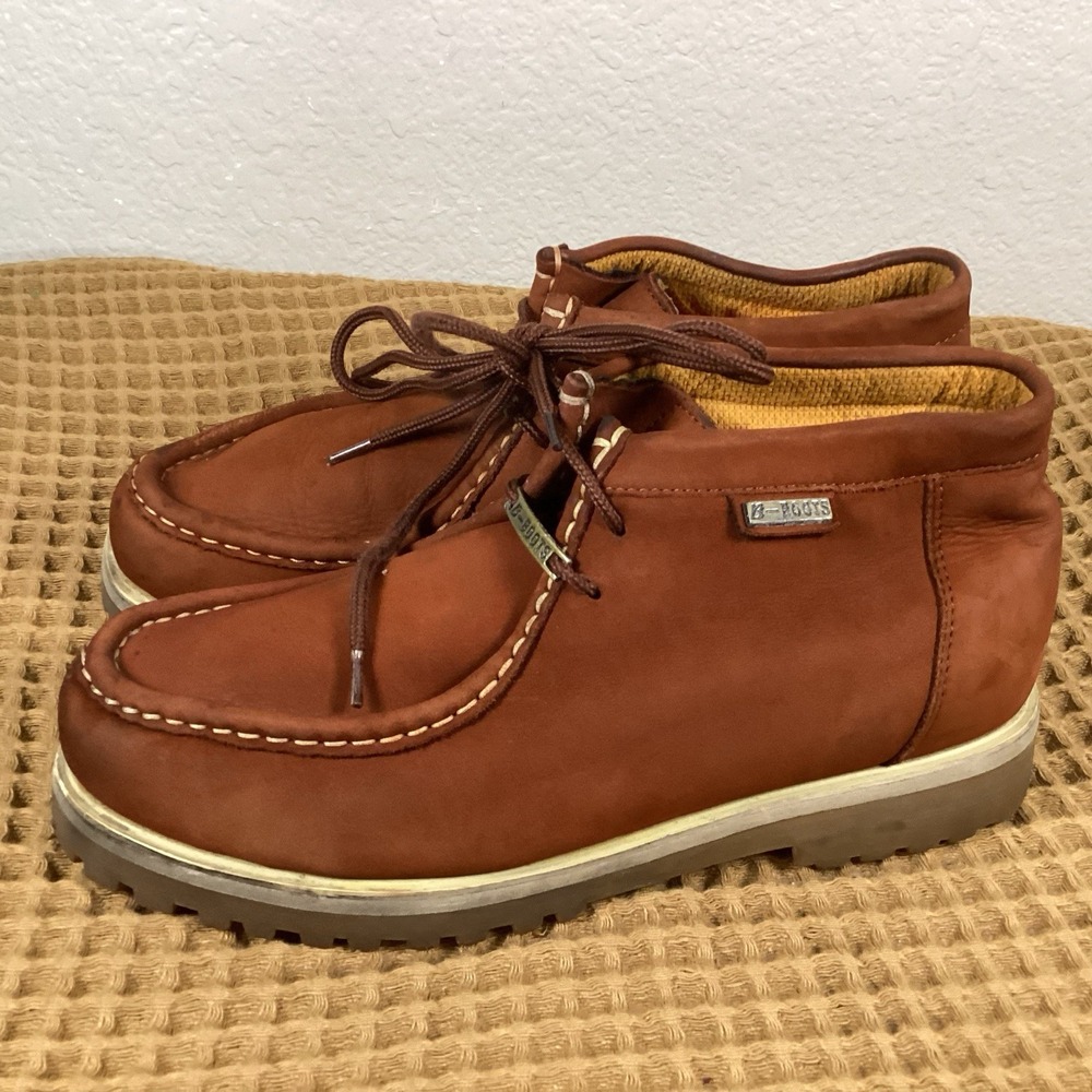 B-Boots By Buffalino Boots Mens 10.5 Brown Suede Leather Lace Up Chukka Moc Toe